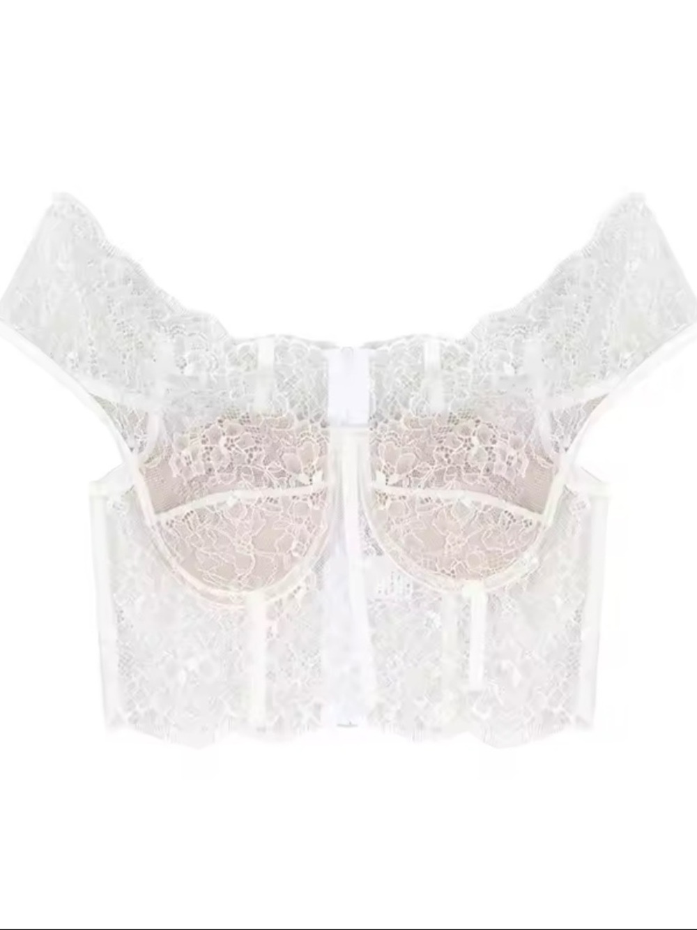 White lace corset top